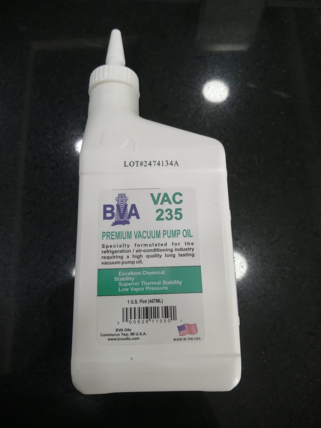 ACEITE PARA BOMBA DE VACIO DE PINTA BVA